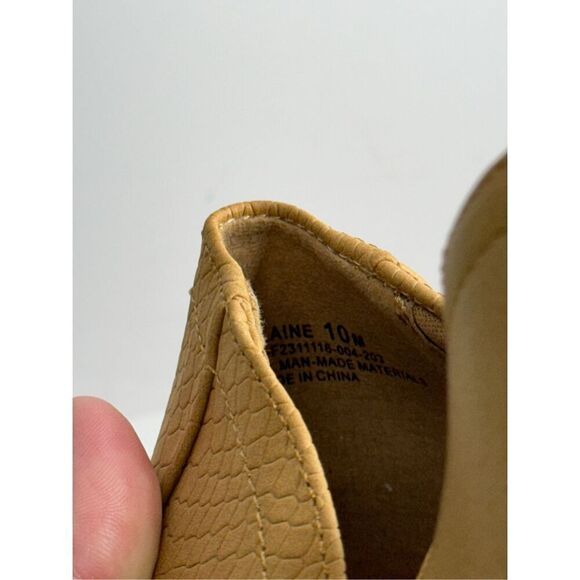 BareTraps Ankle Boots Size 10 Tan Block Heel Cushioned Insole Lightweight NEW - Picture 8 of 10